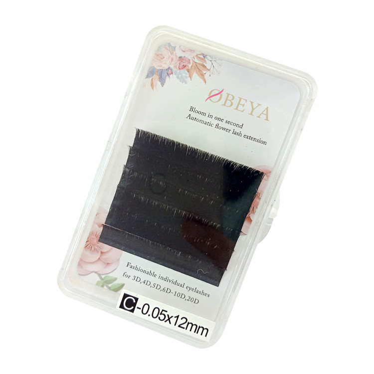  Individual Automatic Flowering Eyelashes C Curl 0.05mm Y04